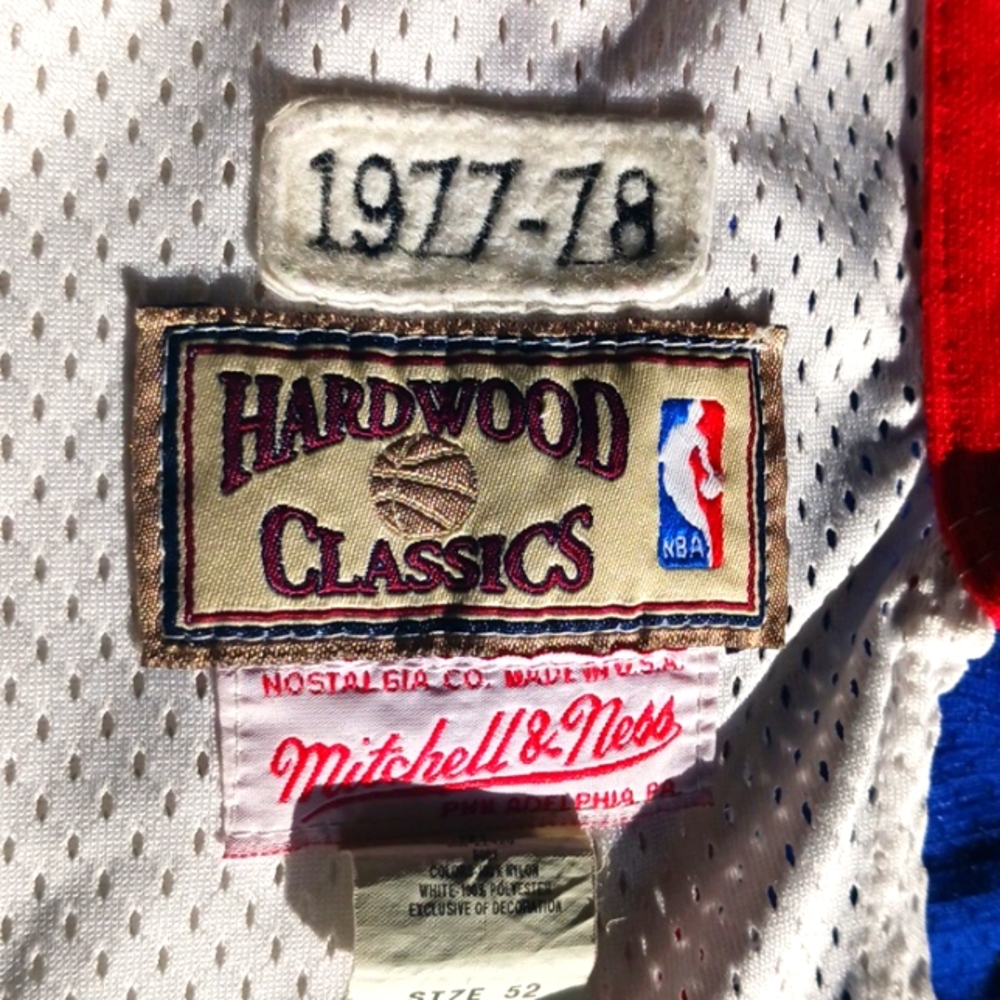 Authentic Mitchell & Ness Julius Erving White Six… - image 4